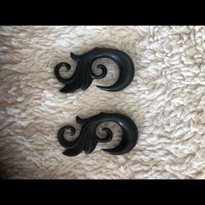 7/16 gauge horn taper earrings